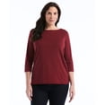 thumbnail image 7 of Rafaella Women's 3/4 Sleeve Boatneck Top, 7 of 11