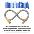 thumbnail image 4 of Westinghouse 25 ft. Natural Gas Hose with Adapter, 3/4 in. Dia., For Tri Fuel Generators, 4 of 8