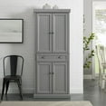 thumbnail image 2 of Crosley Furniture Seaside Coastal Pantry Storage Cabinet with Shelves, 2 of 19