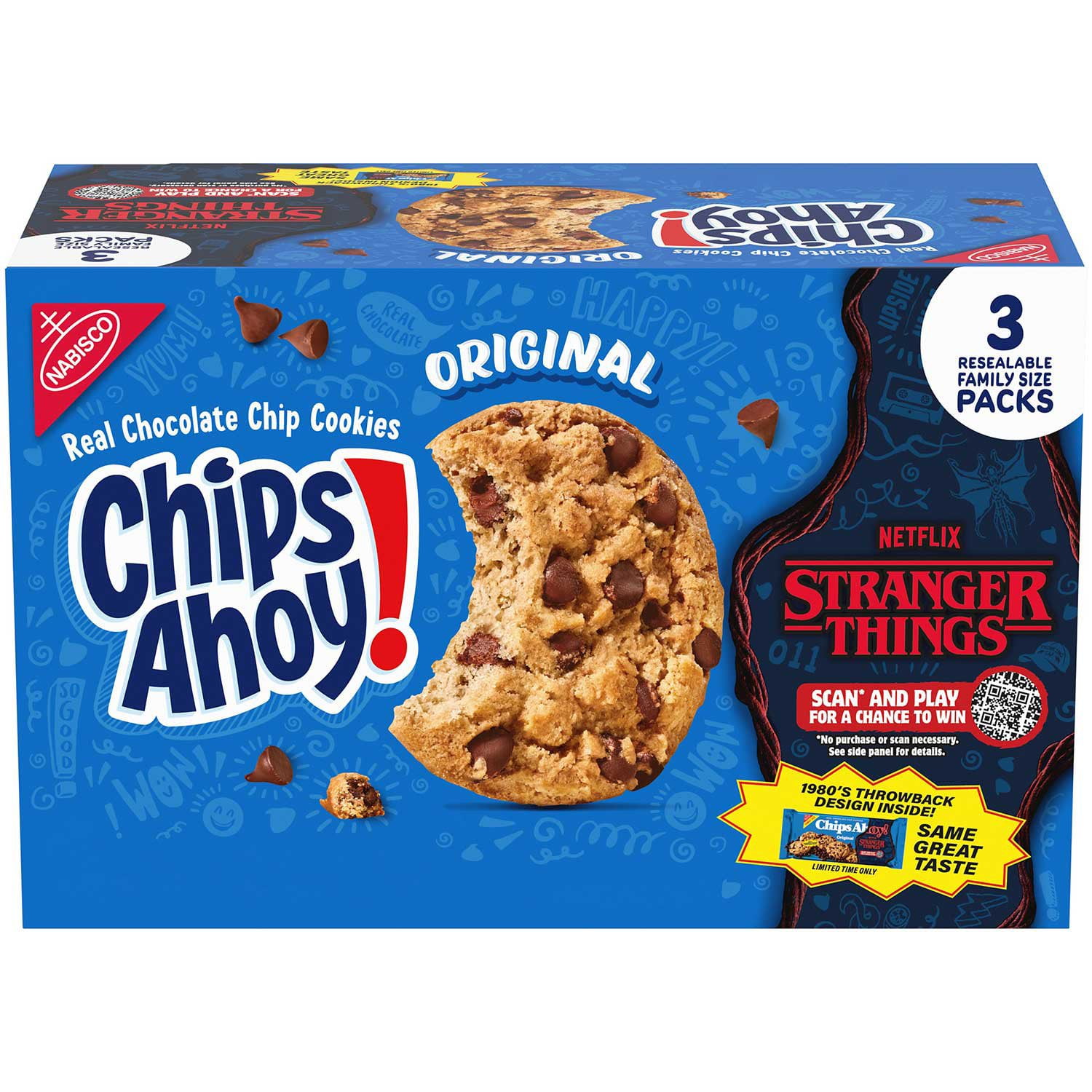 CHIPS AHOY! Chocolate Chip Cookies, Family Size, 18.2 oz., 3