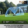 thumbnail image 4 of MOVA LiDAX Ultra 3000 AWD Robot Lawn Mower Wire Free RTK Free for up to 0.75 Acre*Dual Maps, 360° 3D LiDAR & AI Dual Vision Mapping, Robotic Mower with 4G, for 80% Slopes, Cutting Height 1.2”–3.9“, 4 of 10