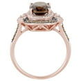 thumbnail image 3 of 14K Rose Gold Treated Oval Smokey Quartz & 0.33CT White & Brown Diamond Ring, 3 of 5