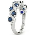 thumbnail image 2 of Round Cut Genuine Gemstone and Diamond Accent Band in 14K Gold, 2 of 5