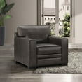 thumbnail image 1 of Emery Top-Grain Leather Arm Chair, Assorted Colors, 1 of 7