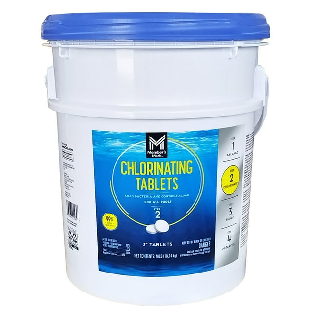 Member's Mark 99% Pure Chlorine Tablets, 40 lbs
