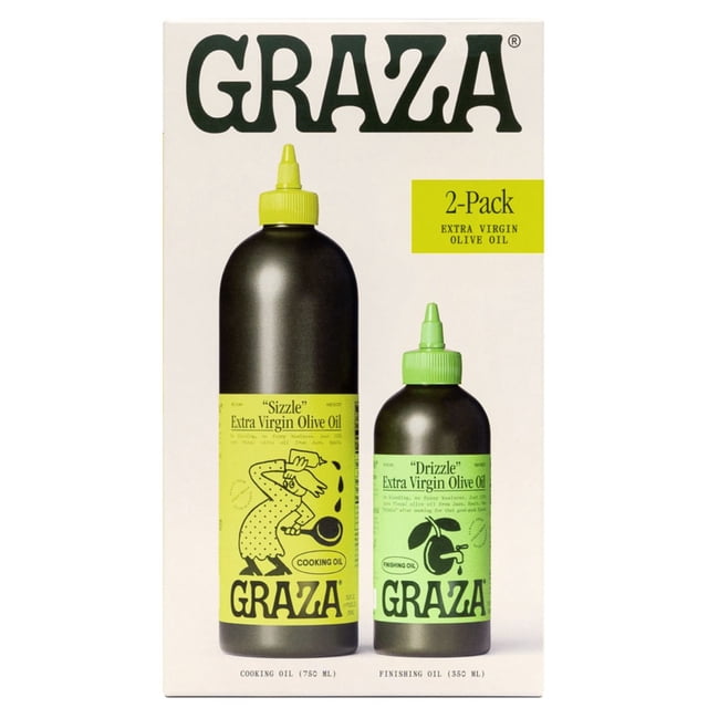 Graza Extra Virgin Olive Oil, Sizzle and Drizzle, 2 pk.