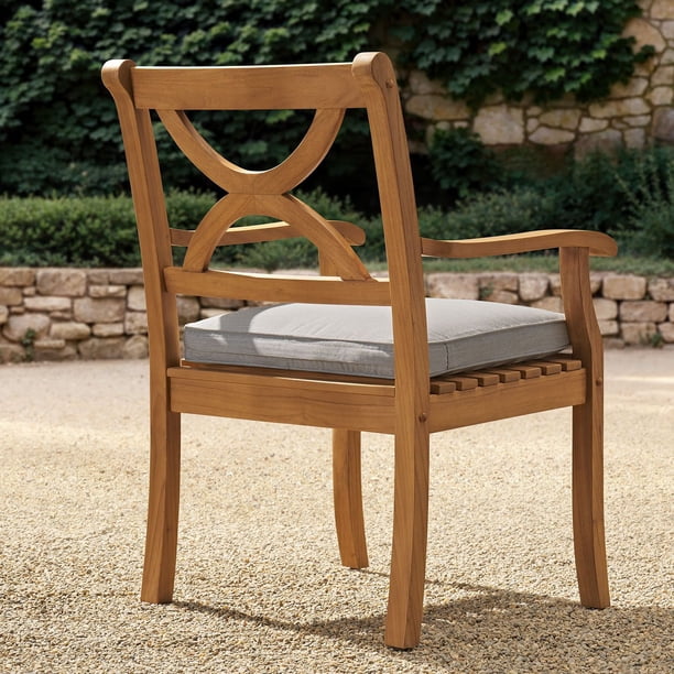 Member's Mark Catalina Teak Dining Set with Sunbrella Fabric, 7pc