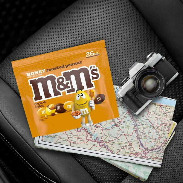 M&M'S Honey Roasted Peanut Milk Chocolate Candy, Resealable Pack