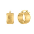 thumbnail image 4 of High-Polish Huggie Hoop Earrings in 18K Gold, 4 of 6