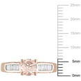 thumbnail image 3 of 0.45 CT. T.W. Diamond and Morganite Engagement Ring in 14K Gold, 3 of 6