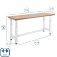 thumbnail image 3 of Seville Classics UltraHD Height Adjustable Workbench, 72" W x 25" D x 28.5”- 42” H, 3 of 17