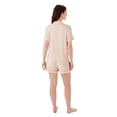 thumbnail image 3 of DreamMark Women's 2-Piece Short Sleeve and Short Notch Collar Pajama Set, 3 of 10