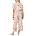 thumbnail image 4 of Character Ladies 2-Piece Short Sleeve Henley and Crop Pant PJ Set, 4 of 7