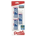 thumbnail image 1 of Pentel Hi-Polymer Eraser, For Pencil Marks, Rectangular Block, Medium, White, 3/Pack, 1 of 2