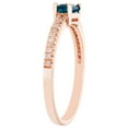 thumbnail image 3 of Baguette Cut Gemstone and 0.10 CT. T.W. Diamond Ring in 14K Gold, 3 of 5