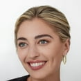 thumbnail image 3 of Double Oval Braided Hoop Earrings in 14K Gold, 3 of 4