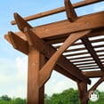 thumbnail image 3 of Backyard Discovery Beaumont Cedar Pergola with Trellis Roof and PowerPort, Choose Size, 3 of 10