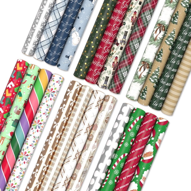 クリスマス　包装紙　ギフトラッピング　海外製 ホールマーク他 Hallmark Holiday Wrapping Paper Bundle, 4 pk. - Samsclub.com