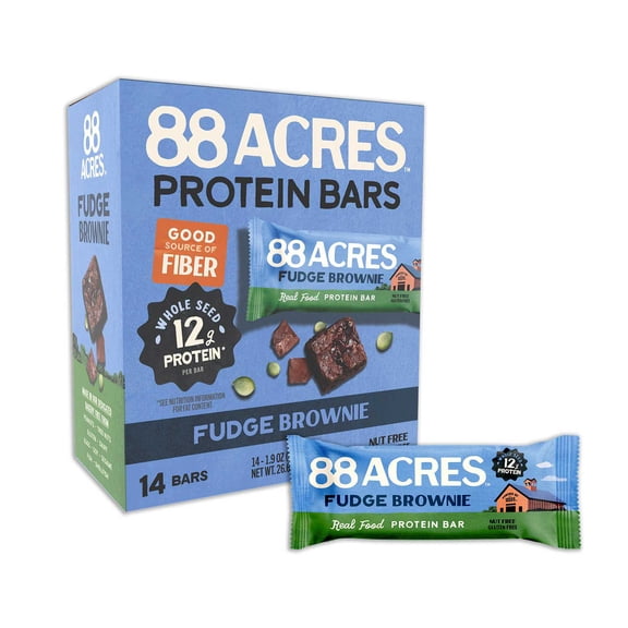 88 Acres Fudge Brownie Pumpkin Seed Protein Bar, 14 ct.