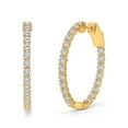 thumbnail image 1 of 0.45 T.W. Lab Created Round Diamond Hoop Earrings in 14K Gold, 1 of 5