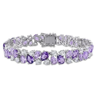 Multi-Gemstone Tennis Bracelet in Sterling Silver