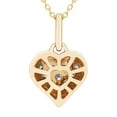 thumbnail image 3 of 0.25 CT. T.W. Round Cut Pavé Diamond Heart Pendant Necklace in 14K Gold, 3 of 5