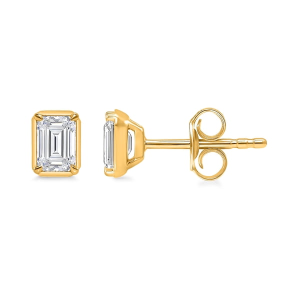 Lab Created Fancy Cut Diamond Stud Earrings in 14K Gold