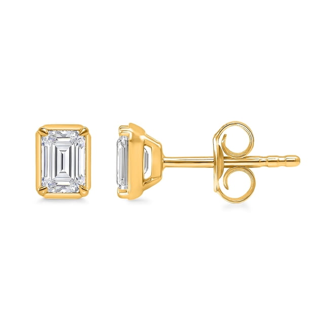 Lab Created Fancy Cut Diamond Stud Earrings in 14K Gold