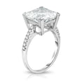 thumbnail image 2 of Princess Cut White Topaz and Diamond Ring in 14K White Gold, 2 of 3