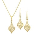 thumbnail image 1 of Yellow Gold Tear Drop Lever Earring and Pendant Set in 14K Gold, 1 of 6
