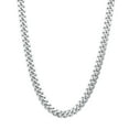 thumbnail image 1 of Polished Miami Cuban Chain Necklace in Sterling Silver, 7mm, 1 of 8