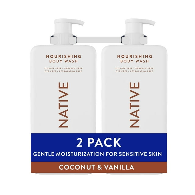 Native Nourishing Body Wash, Coconut & Vanilla, 36 fl. oz., 2 pk.