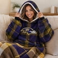 thumbnail image 7 of Pegasus Sports Baltimore Ravens Wearable Sherpa Throw, 7 of 7