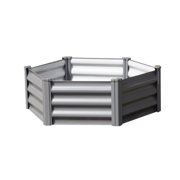 The Organic Garden Co Hakea 3.28' x 3.28' x 1' Metal Hex Garden Bed
