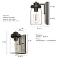 thumbnail image 4 of Hunter Devon Park with Clear Glass Bathroom Vanity Wall Light Fixture, 4 of 8