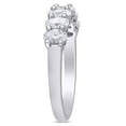 thumbnail image 4 of 1.28 CT. T.W. Oval-Cut Diamond Semi-Eternity Anniversary Ring in 14k Gold, 4 of 6