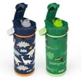 thumbnail image 5 of Zak Designs 14-oz. Stainless Steel Double Wall Beacon Straw Bottle for Kids, 2-Piece Set (Choose Color), 5 of 9