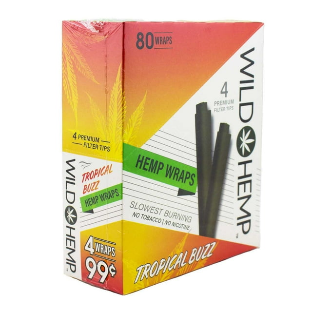 WILD HEMP WRAP TROPICAL BUZZ 4-0.99 20CT