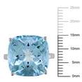 thumbnail image 3 of Cushion-Cut Blue Topaz Cocktail Ring in 14K Gold, 3 of 7