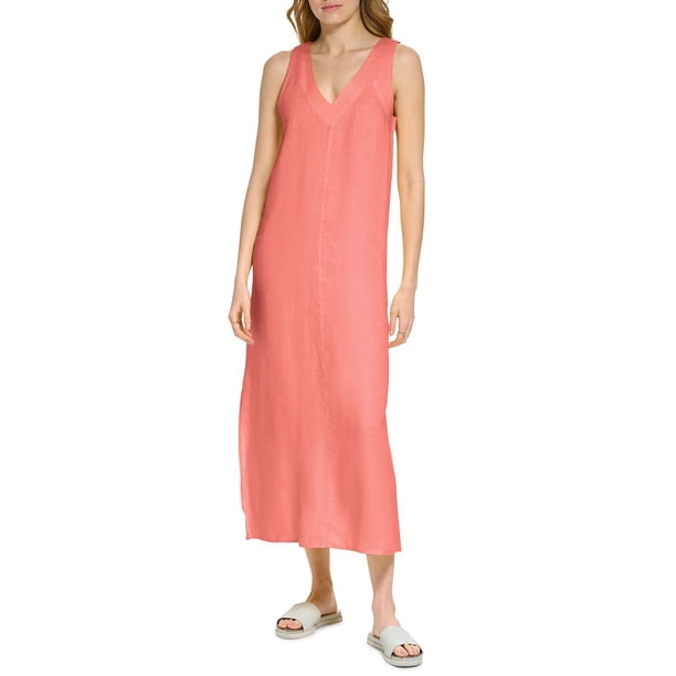 white linen strapless midi dress Lica Midi Linen Dress