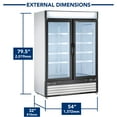 thumbnail image 3 of MAXX COLD 54", 48 Cu Ft., Double-Door Reach-In Glass Merchandiser Refrigerator, 3 of 9