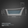 thumbnail image 12 of OVE Decors 70" Skylar Freestanding Bathtub, 12 of 13