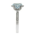 thumbnail image 3 of 8X6MM Oval Aquamarine Ring with Diamonds in 14K Gold, 3 of 6