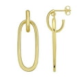 thumbnail image 2 of Open Oval Dangle Earring in 14K Yellow Gold, 2 of 7
