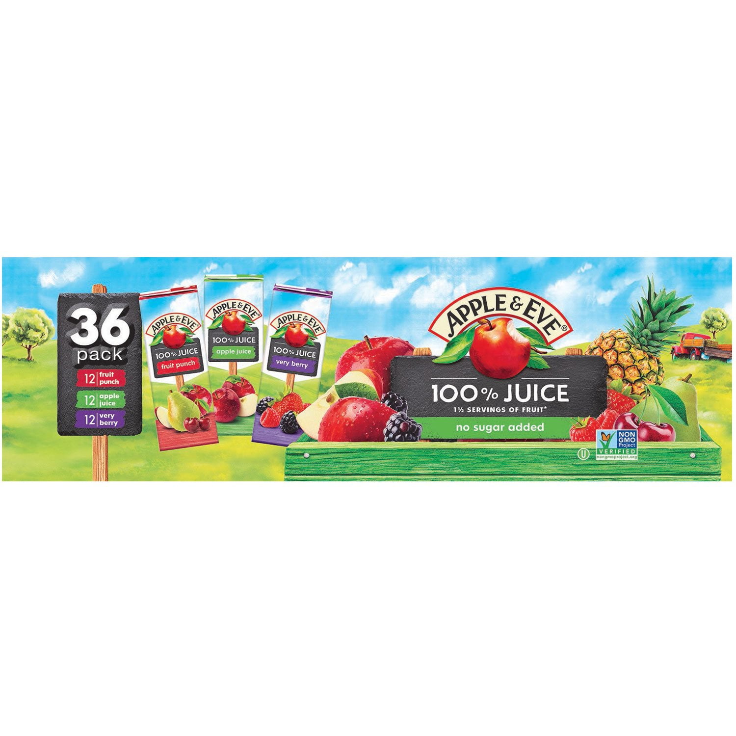Apple Eve 100% Juice Variety Pack, 36 pk