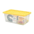 thumbnail image 3 of Member's Mark 38 Gallon Heavy-Duty Clear and Yellow Storage Tote,  22.0" D x  38.2" W x 15.5" H, 1 pack, 3 of 6