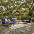 thumbnail image 1 of Cambridge Casual Sonoma Teak Deep Seating Patio Set, 7pc, 1 of 9