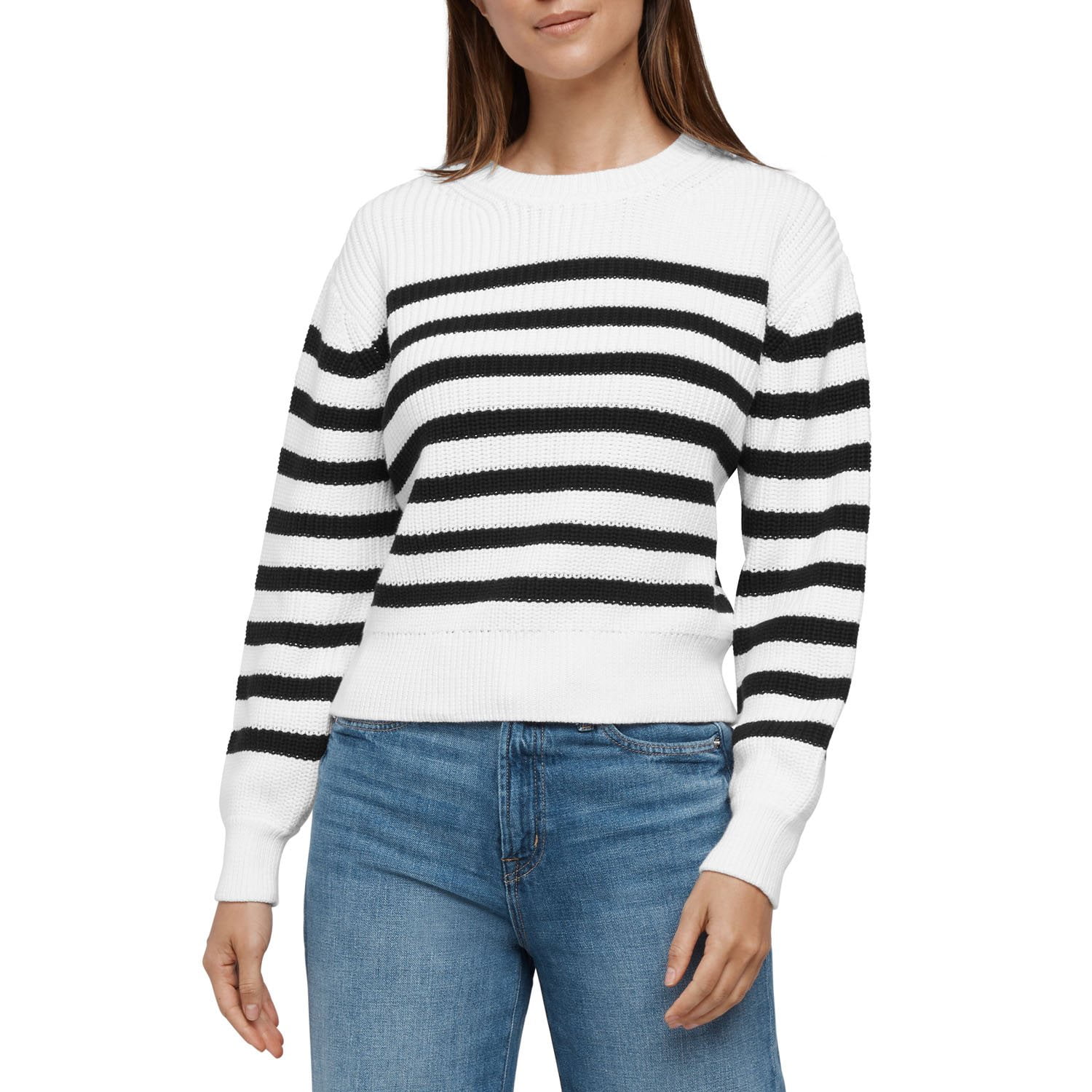 新品　WOMEN’S WR STRIPE CREW NECK KNIT S Stripe Crew Neck Knit