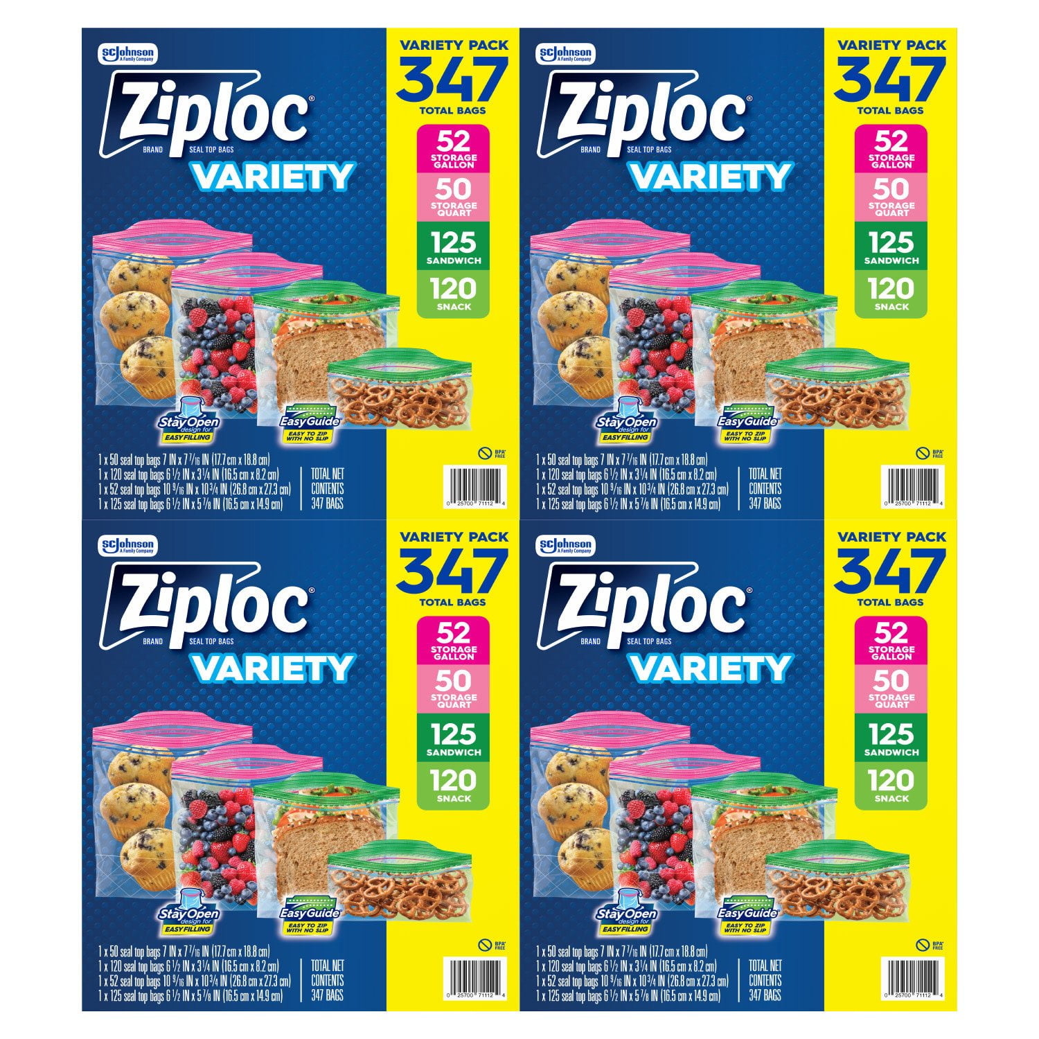 Ziploc Easy Open Bags Variety Pack with New Stay Open Design - Thumbnail 3