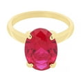 thumbnail image 2 of Solitaire Oval Gemstone Ring in 14K Gold, 2 of 6